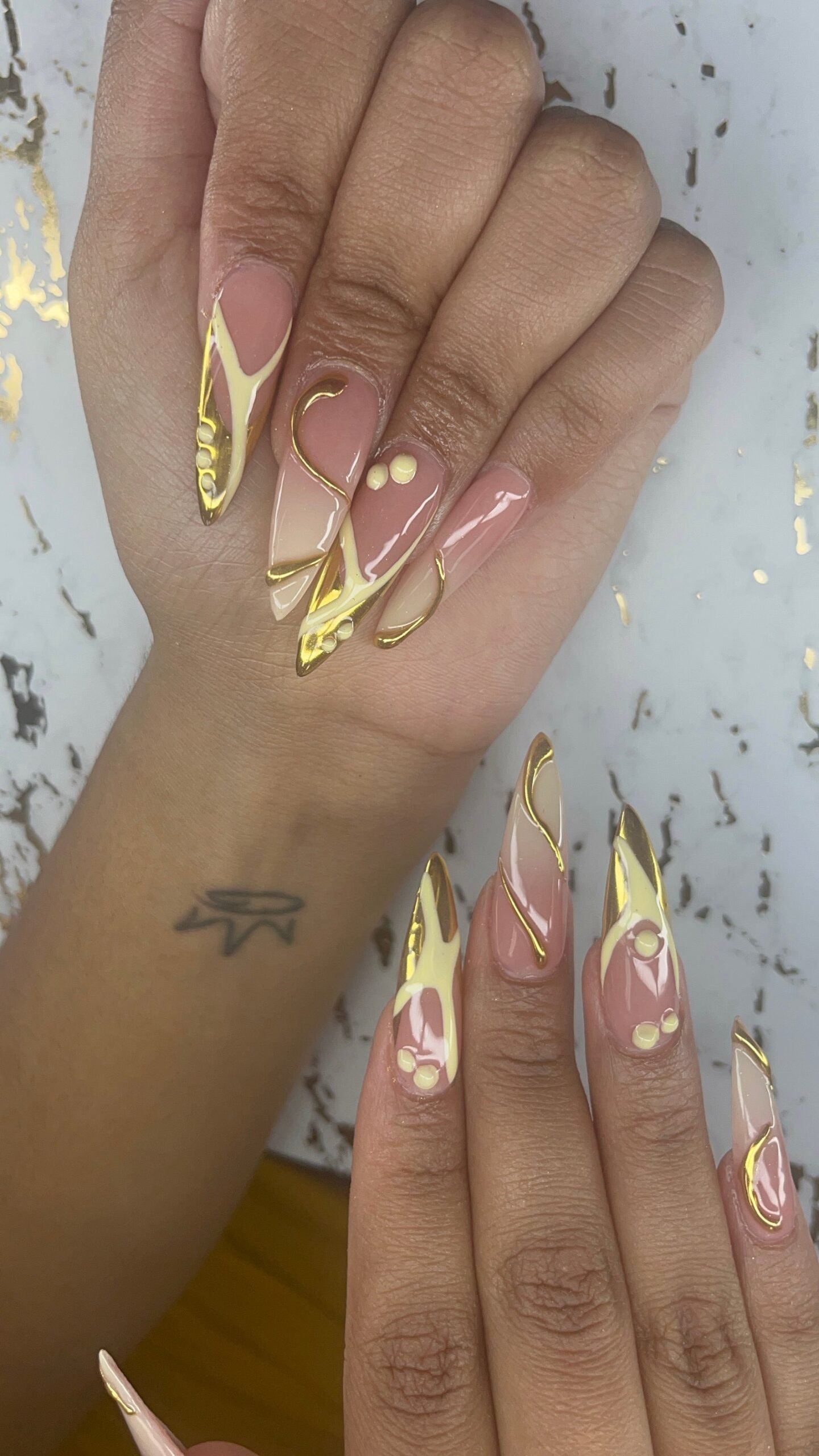 Precision French Tip Acrylic Nails at Glo Nail Lounge Summerlin