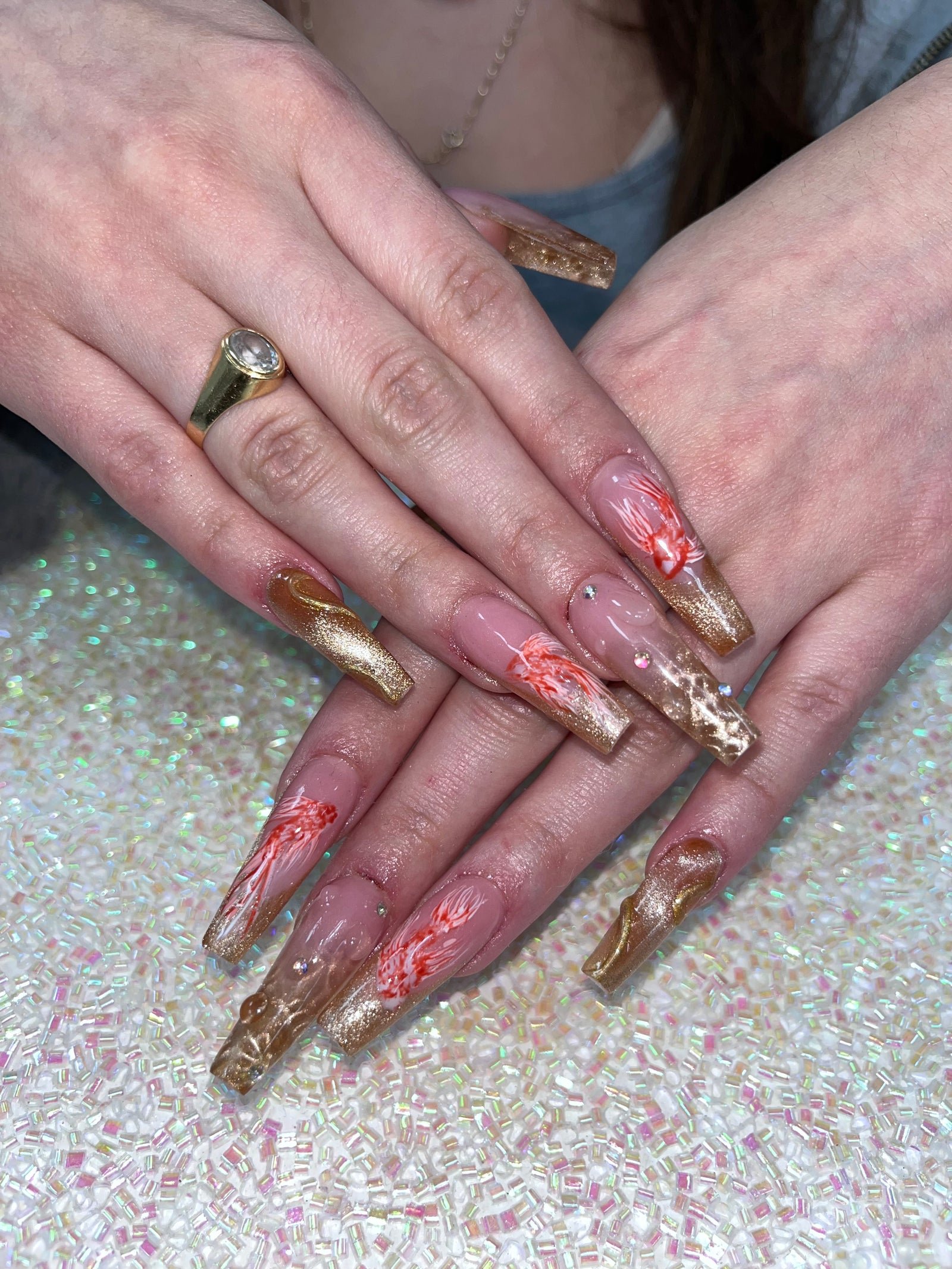 Custom Nail Art 3 Chrome Glazed Nail Art